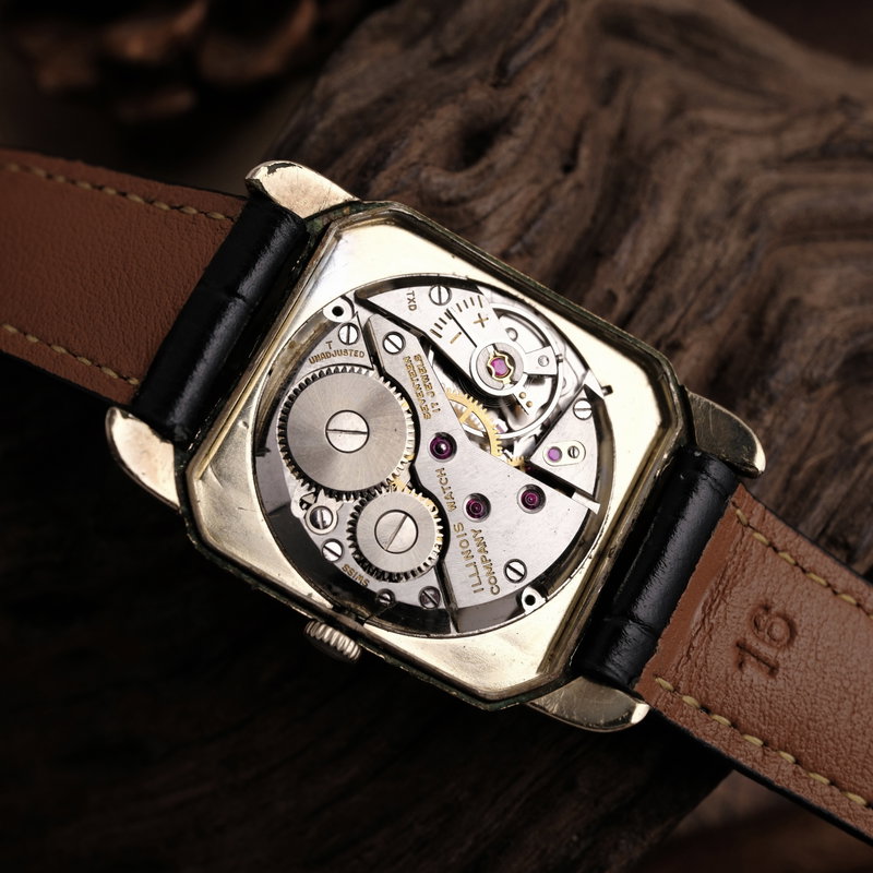 Illinois Illinois - Incabloc 'Art Deco' [10K-RGP] - Ohne mindestpreis - 9511 - Herren - 1950-1959  vintage watch - image 2