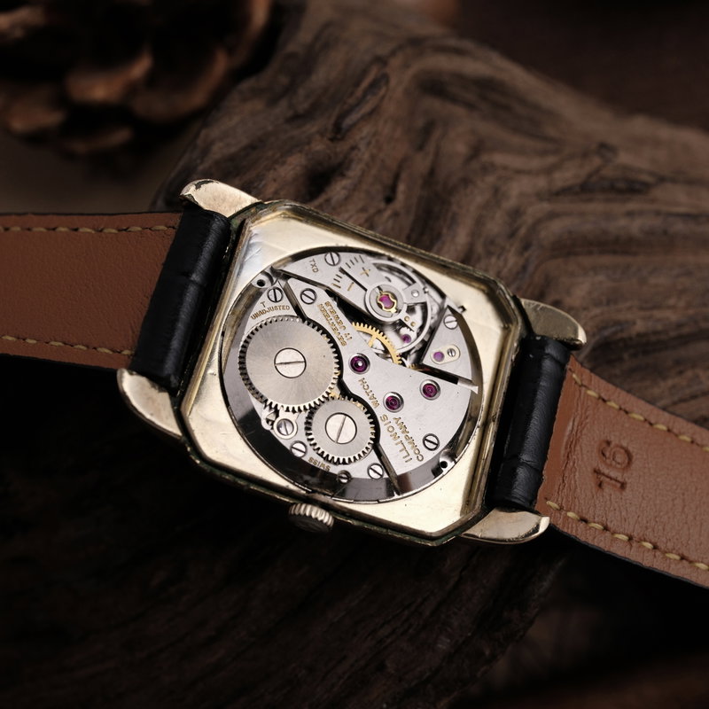 Illinois Illinois - Incabloc 'Art Deco' [10K-RGP] - Ohne mindestpreis - 9511 - Herren - 1950-1959  vintage watch - image 3