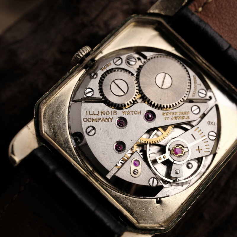 Illinois Illinois - Incabloc 'Art Deco' [10K-RGP] - Ohne mindestpreis - 9511 - Herren - 1950-1959  vintage watch - image 4