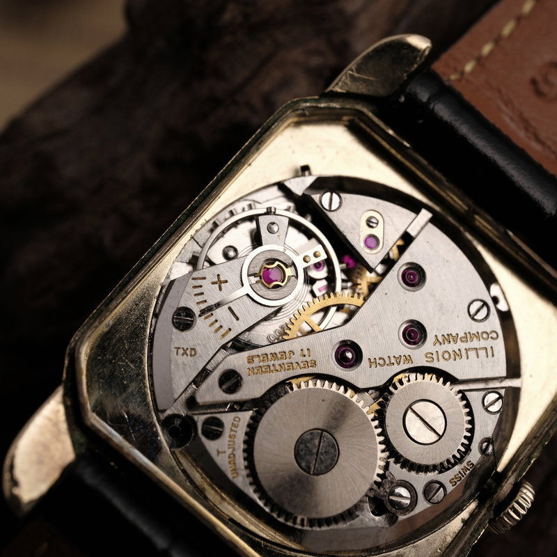 Illinois Illinois - Incabloc 'Art Deco' [10K-RGP] - Ohne mindestpreis - 9511 - Herren - 1950-1959  vintage watch - image 5