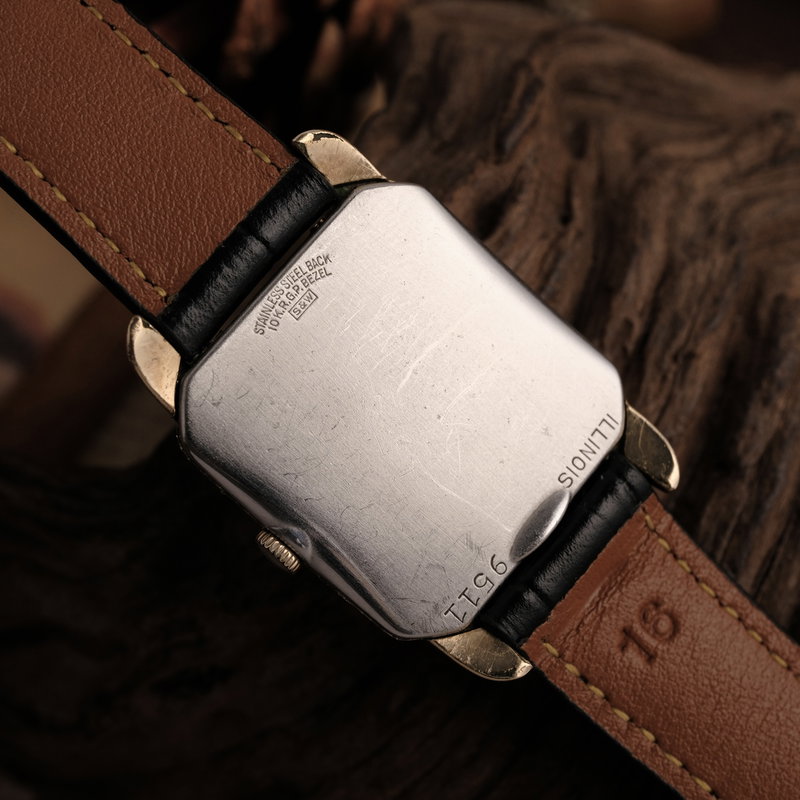 Illinois Illinois - Incabloc 'Art Deco' [10K-RGP] - Ohne mindestpreis - 9511 - Herren - 1950-1959  vintage watch - image 6