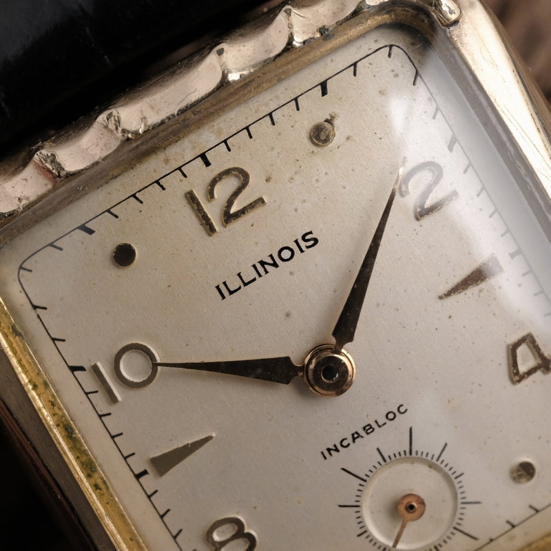 Illinois Illinois - Incabloc 'Art Deco' [10K-RGP] - Ohne mindestpreis - 9511 - Herren - 1950-1959  vintage watch - image 9