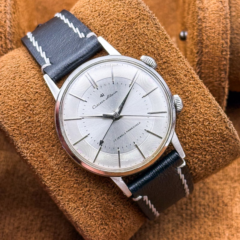 Citizen Citizen - Alarm 4H "Serviced" 銀鏡 (Ginkyō) – Silver Mirror - No reserve price - 1507062 - Men - 1960 vintage watch - image 13