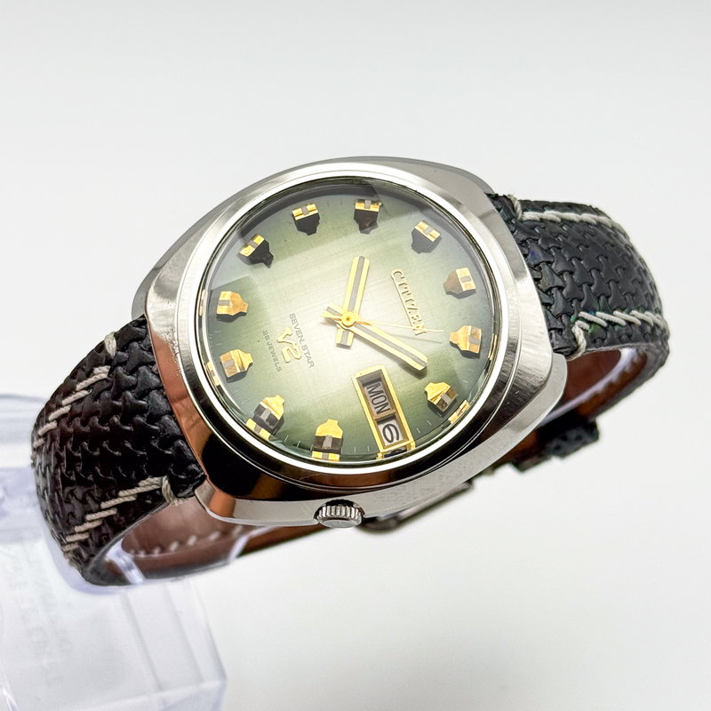 Citizen Citizen - Seven Star V2 "Gradient Green Sunburst" 輝面 (Kimetsu) – Radiant Surface - No reserve price - 4-770871 Y - Men - 1972 vintage watch - image 1