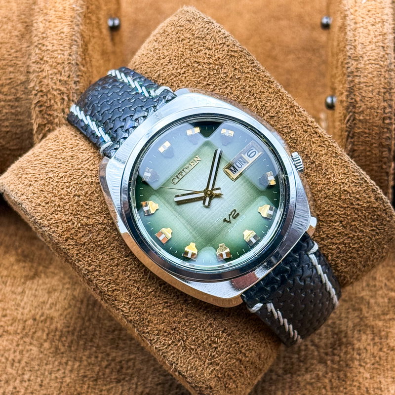 Citizen Citizen - Seven Star V2 "Gradient Green Sunburst" 輝面 (Kimetsu) – Radiant Surface - No reserve price - 4-770871 Y - Men - 1972 vintage watch - image 13