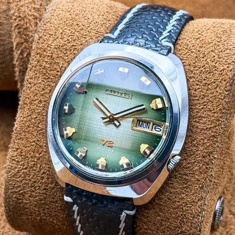 Citizen Citizen - Seven Star V2 "Gradient Green Sunburst" 輝面 (Kimetsu) – Radiant Surface - No reserve price - 4-770871 Y - Men - 1972 vintage watch - image 17