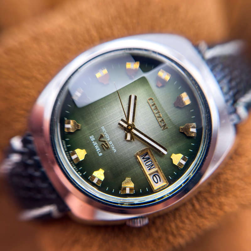 Citizen Citizen - Seven Star V2 "Gradient Green Sunburst" 輝面 (Kimetsu) – Radiant Surface - No reserve price - 4-770871 Y - Men - 1972 vintage watch - image 18