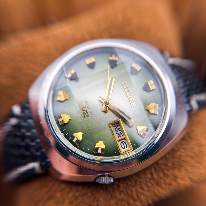 Citizen Citizen - Seven Star V2 "Gradient Green Sunburst" 輝面 (Kimetsu) – Radiant Surface - No reserve price - 4-770871 Y - Men - 1972 vintage watch - image 19