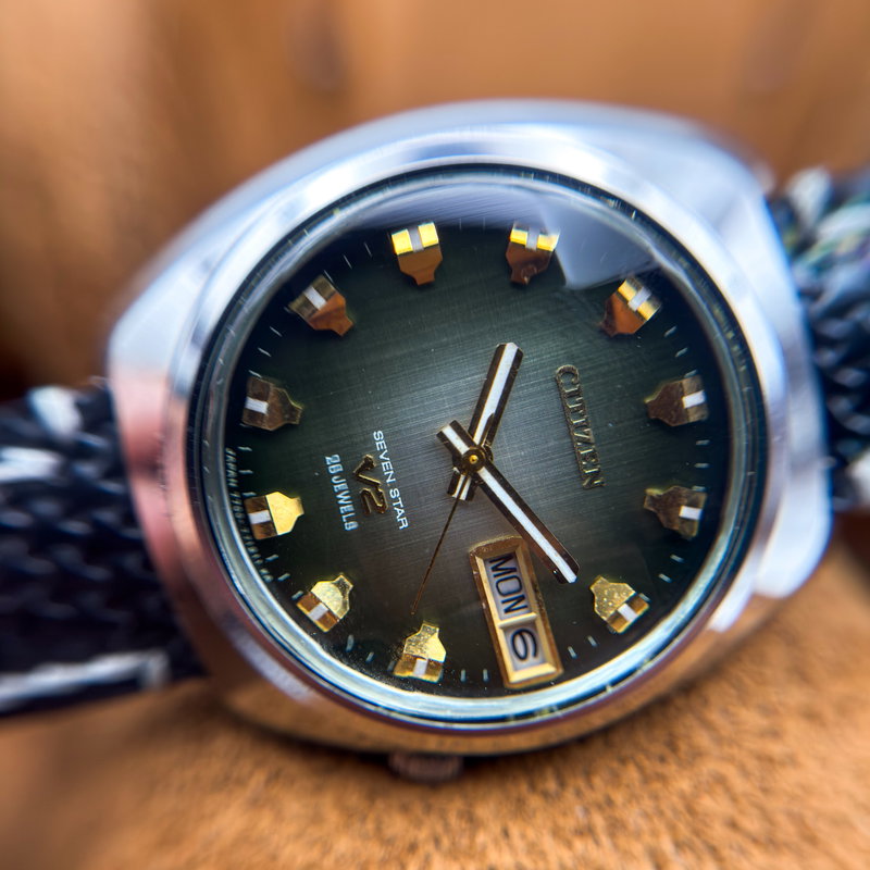 Citizen Citizen - Seven Star V2 "Gradient Green Sunburst" 輝面 (Kimetsu) – Radiant Surface - No reserve price - 4-770871 Y - Men - 1972 vintage watch - image 23