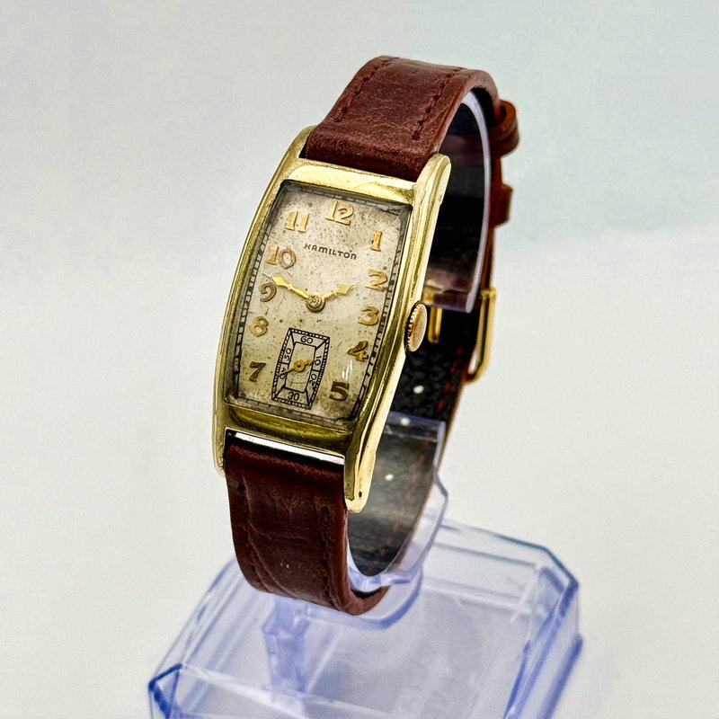 Hamilton Hamilton - Art Deco Tonneau [14K GOLD-FILLED] - No Reserve Price - H083846 - Men - 1930 vintage watch - image 1