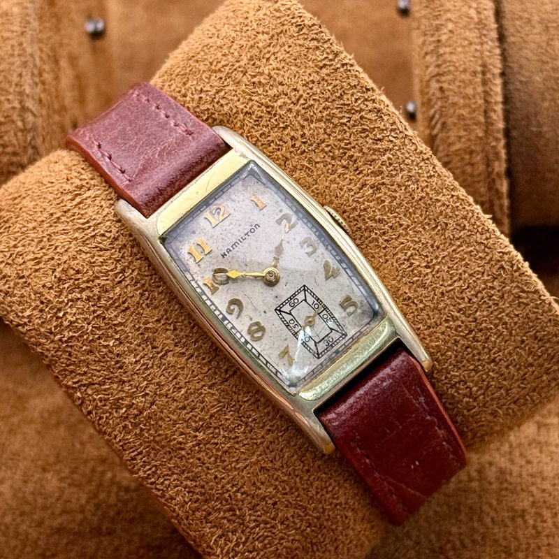 Hamilton Hamilton - Art Deco Tonneau [14K GOLD-FILLED] - No Reserve Price - H083846 - Men - 1930 vintage watch - image 13