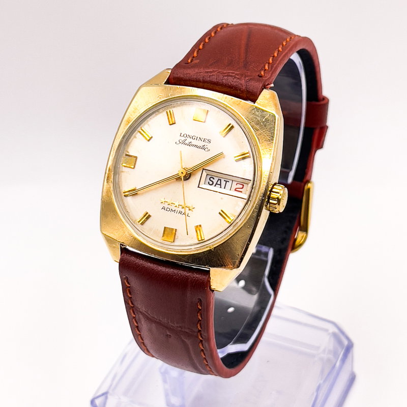 Longines Longines - Admiral Five Star "10k-GOLD FILLED" [Historic Engraving] - No reserve price - 2946-507 - Men - 1973 vintage watch - image 1