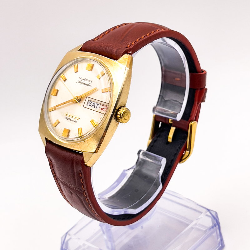 Longines Longines - Admiral Five Star "10k-GOLD FILLED" [Historic Engraving] - No reserve price - 2946-507 - Men - 1973 vintage watch - image 4