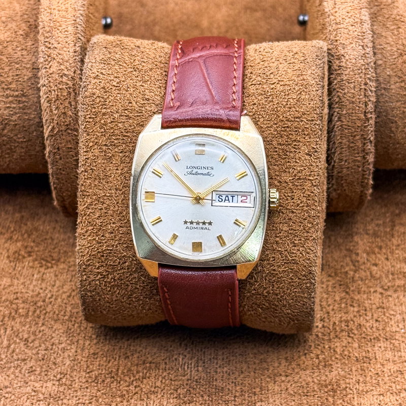 Longines Longines - Admiral Five Star "10k-GOLD FILLED" [Historic Engraving] - No reserve price - 2946-507 - Men - 1973 vintage watch - image 9