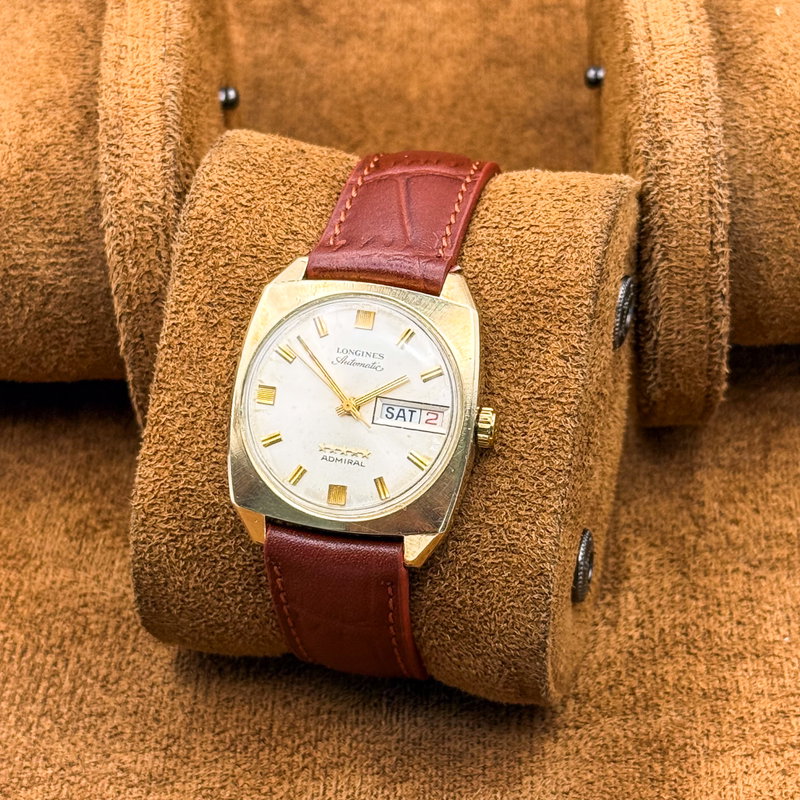 Longines Longines - Admiral Five Star "10k-GOLD FILLED" [Historic Engraving] - No reserve price - 2946-507 - Men - 1973 vintage watch - image 10