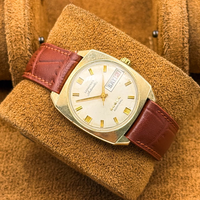 Longines Longines - Admiral Five Star "10k-GOLD FILLED" [Historic Engraving] - No reserve price - 2946-507 - Men - 1973 vintage watch - image 12