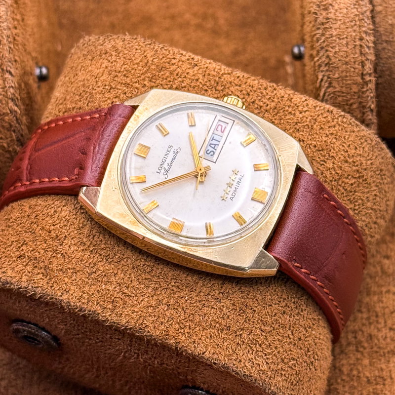 Longines Longines - Admiral Five Star "10k-GOLD FILLED" [Historic Engraving] - No reserve price - 2946-507 - Men - 1973 vintage watch - image 13