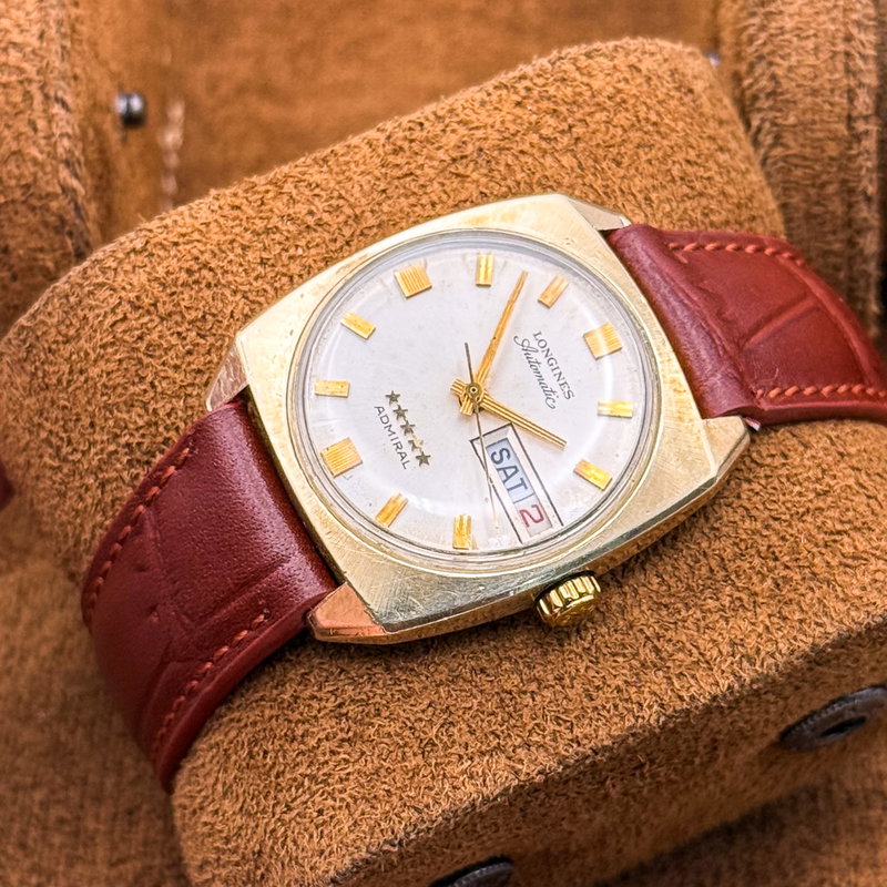 Longines Longines - Admiral Five Star "10k-GOLD FILLED" [Historic Engraving] - No reserve price - 2946-507 - Men - 1973 vintage watch - image 14