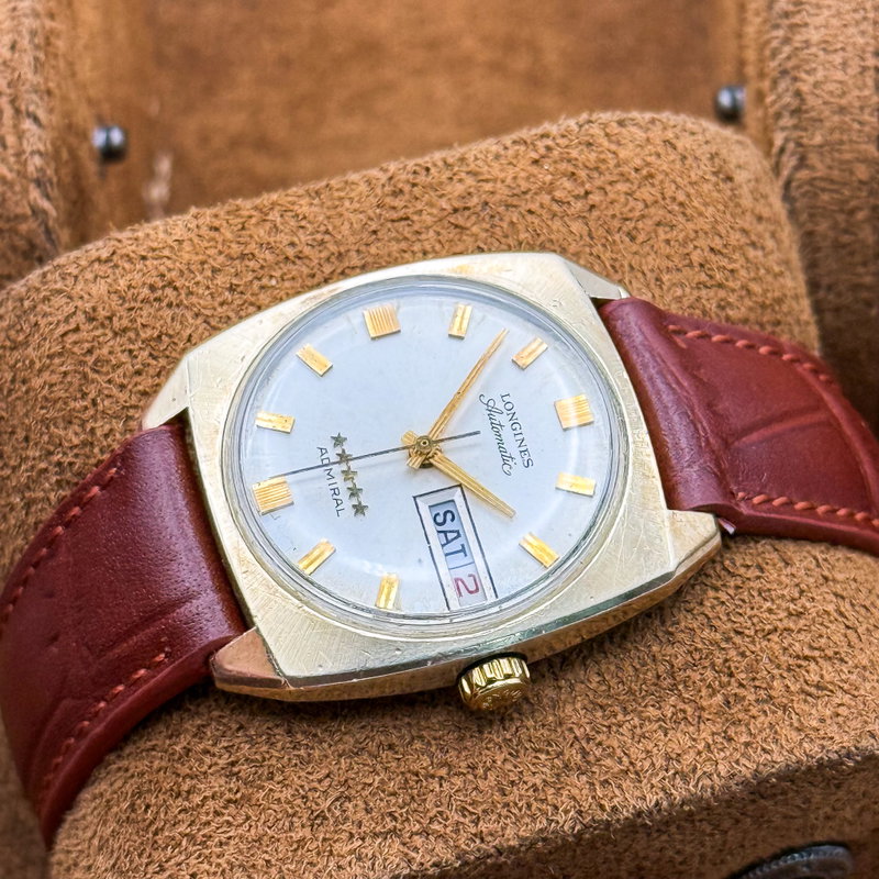 Longines Longines - Admiral Five Star "10k-GOLD FILLED" [Historic Engraving] - No reserve price - 2946-507 - Men - 1973 vintage watch - image 17