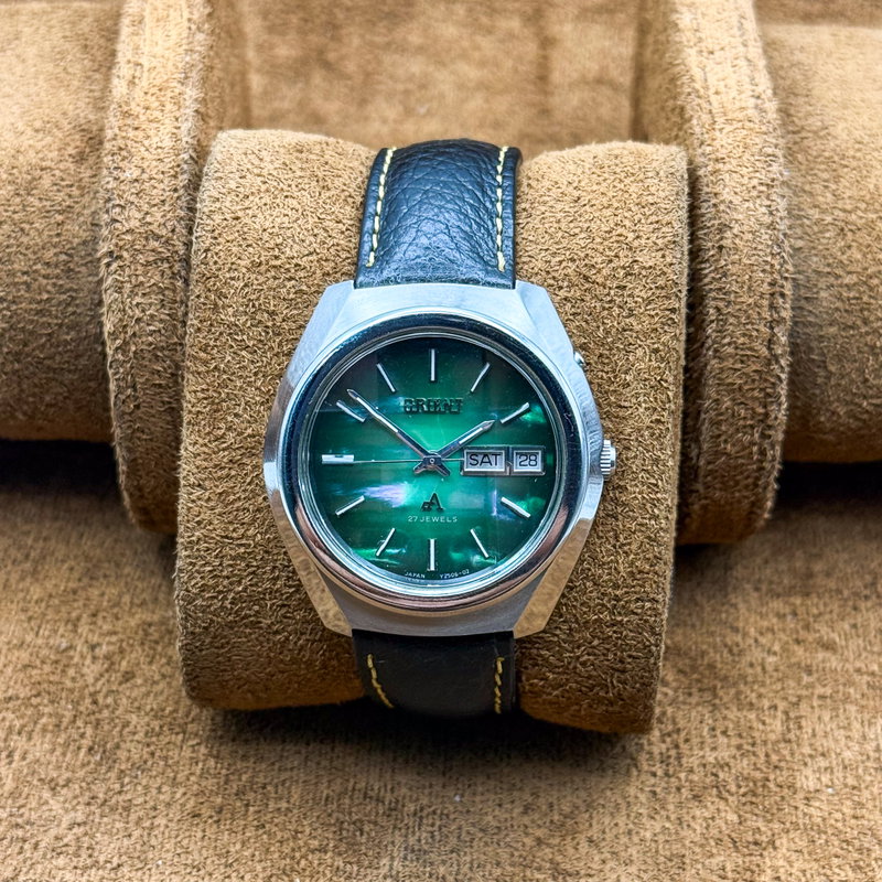 Orient Orient - Chrono Ace "Vivid Green Sunburst" 放光 – Hōkō – Emitted Light - No reserve price - Men - 1970-1979  vintage watch - image 9