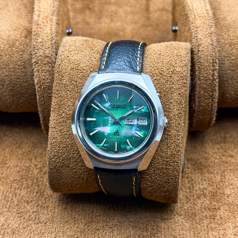 Orient Orient - Chrono Ace "Vivid Green Sunburst" 放光 – Hōkō – Emitted Light - No reserve price - Men - 1970-1979  vintage watch - image 10