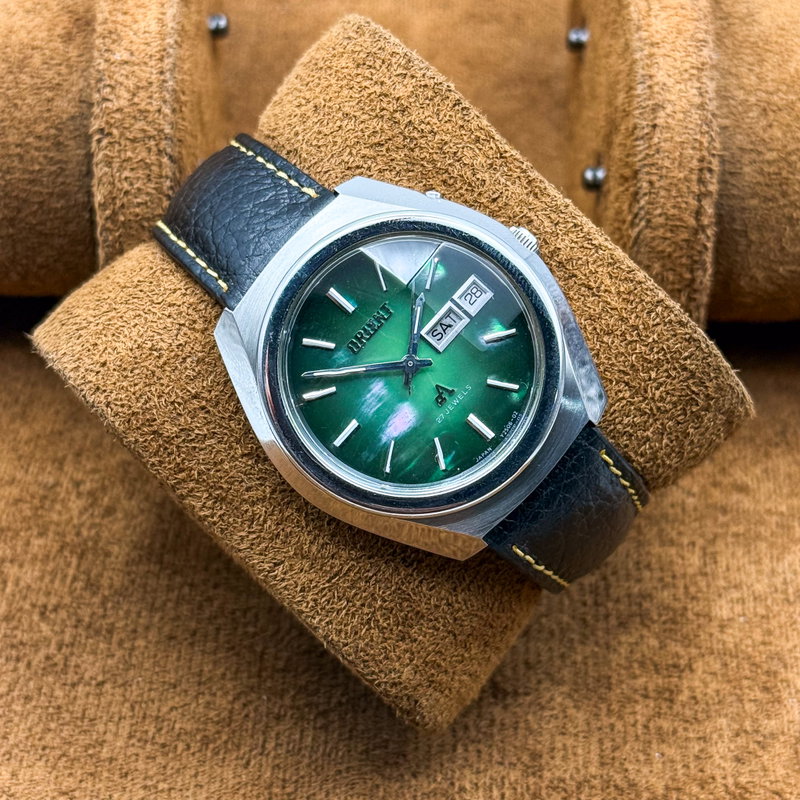 Orient Orient - Chrono Ace "Vivid Green Sunburst" 放光 – Hōkō – Emitted Light - No reserve price - Men - 1970-1979  vintage watch - image 13