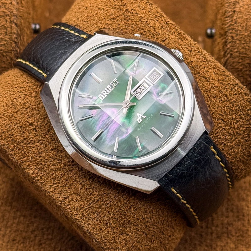 Orient Orient - Chrono Ace "Vivid Green Sunburst" 放光 – Hōkō – Emitted Light - No reserve price - Men - 1970-1979  vintage watch - image 19