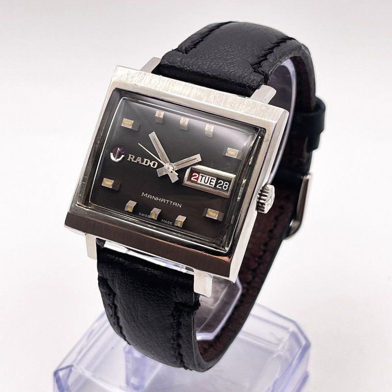 Rado Rado - Manhattan - Sin precio de reserva - "Graphite Noir" Automatic - Hombre - 1969 vintage watch - image 2