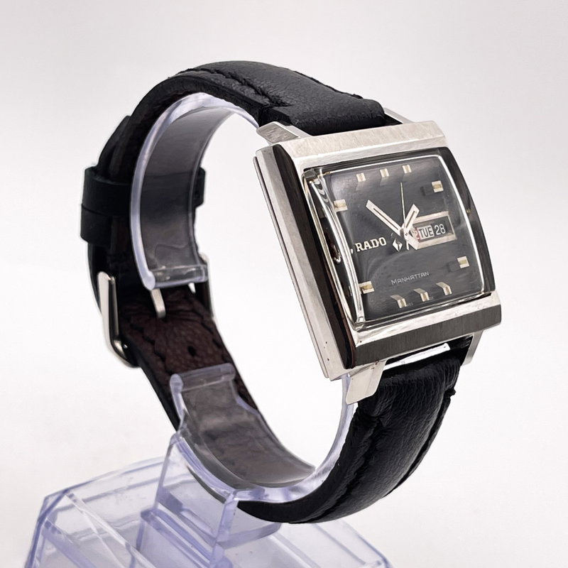 Rado Rado - Manhattan - Sin precio de reserva - "Graphite Noir" Automatic - Hombre - 1969 vintage watch - image 5