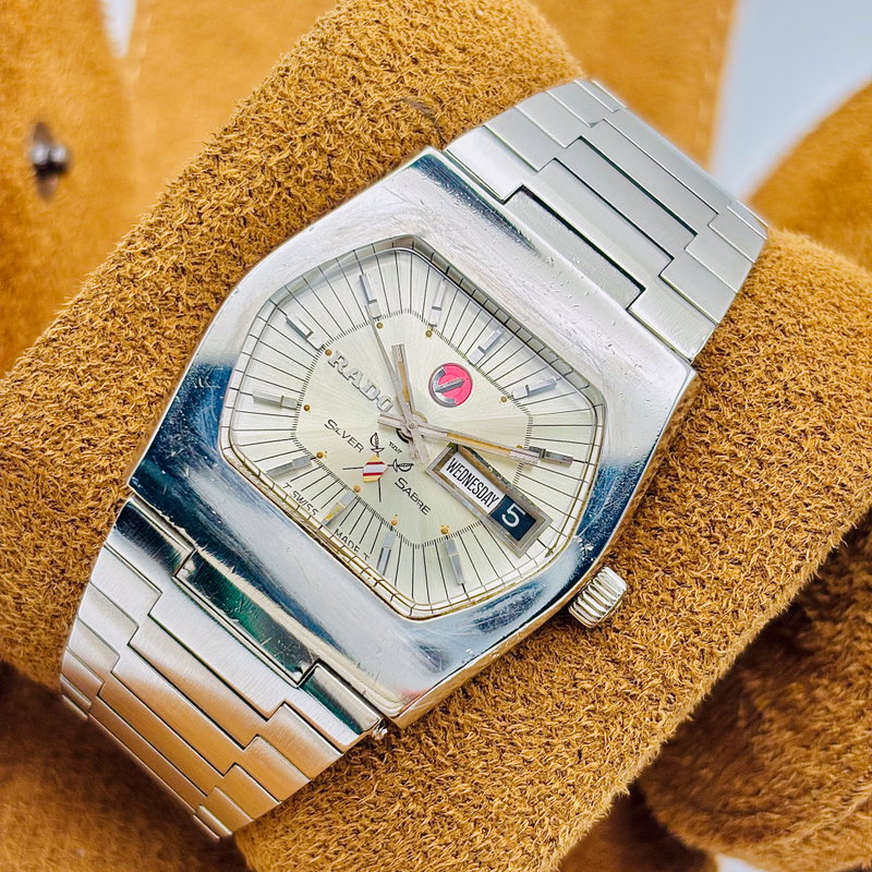 Rado Rado - Silver Sabre - No reserve price - Caliber ETA 2798 - Men - 1970-1979 vintage watch - image 11