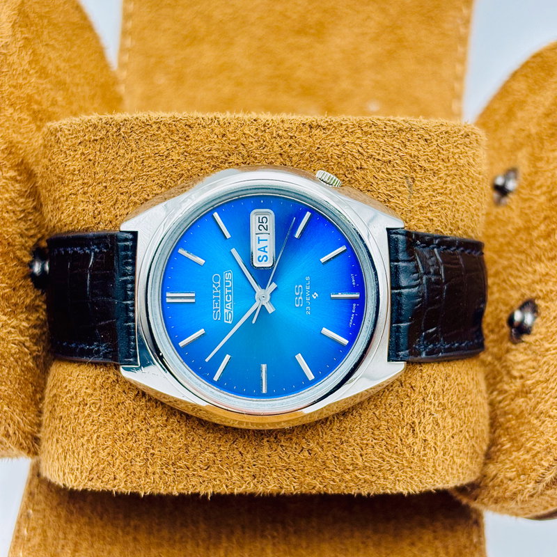 Seiko Seiko - Actus "Lucid Blue Sunburst" 青嵐 (Ao Arashi) – Blue Storm - No Reserve Price - 6106-8670 - Men - 1975 vintage watch - image 7