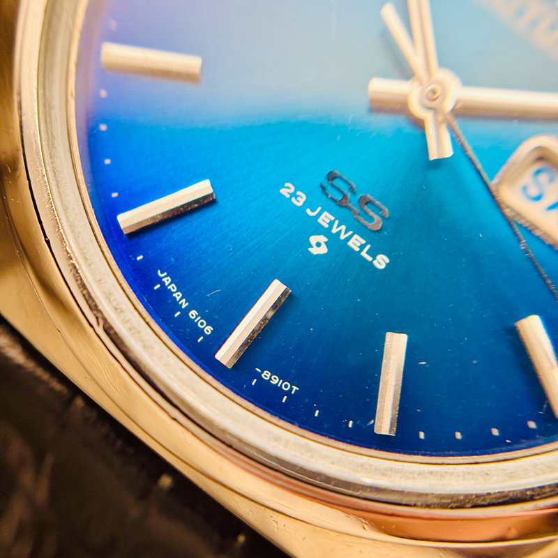 Seiko Seiko - Actus "Lucid Blue Sunburst" 青嵐 (Ao Arashi) – Blue Storm - No Reserve Price - 6106-8670 - Men - 1975 vintage watch - image 10