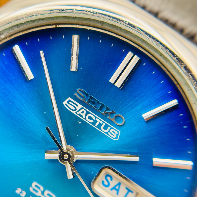 Seiko Seiko - Actus "Lucid Blue Sunburst" 青嵐 (Ao Arashi) – Blue Storm - No Reserve Price - 6106-8670 - Men - 1975 vintage watch - image 11