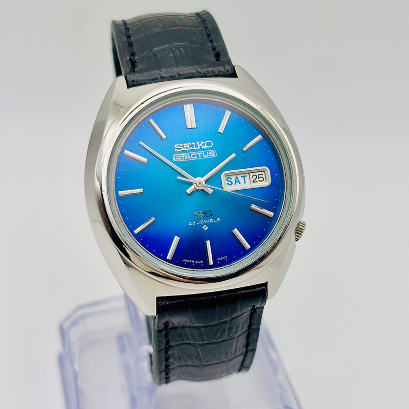 Seiko Seiko - Actus "Lucid Blue Sunburst" 青嵐 (Ao Arashi) – Blue Storm - No Reserve Price - 6106-8670 - Men - 1975 vintage watch - image 23