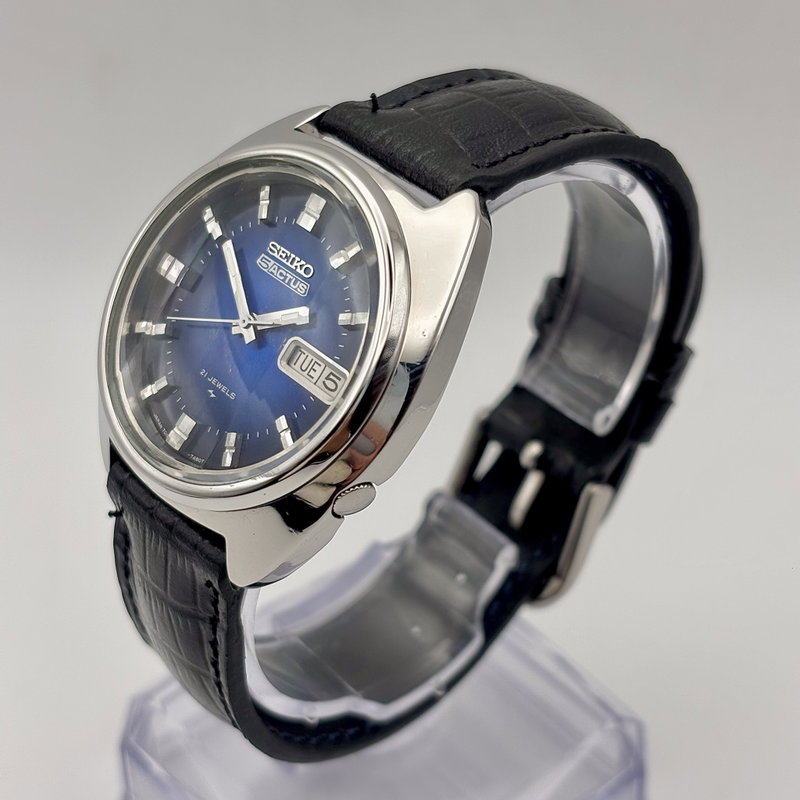 Seiko Seiko - Actus "Blue Sunburst" [Near-Mint] 光跡 (Kōseki) – Trace of Light - No Reserve Price - 7019-7350 - Men - 1975 vintage watch - image 23