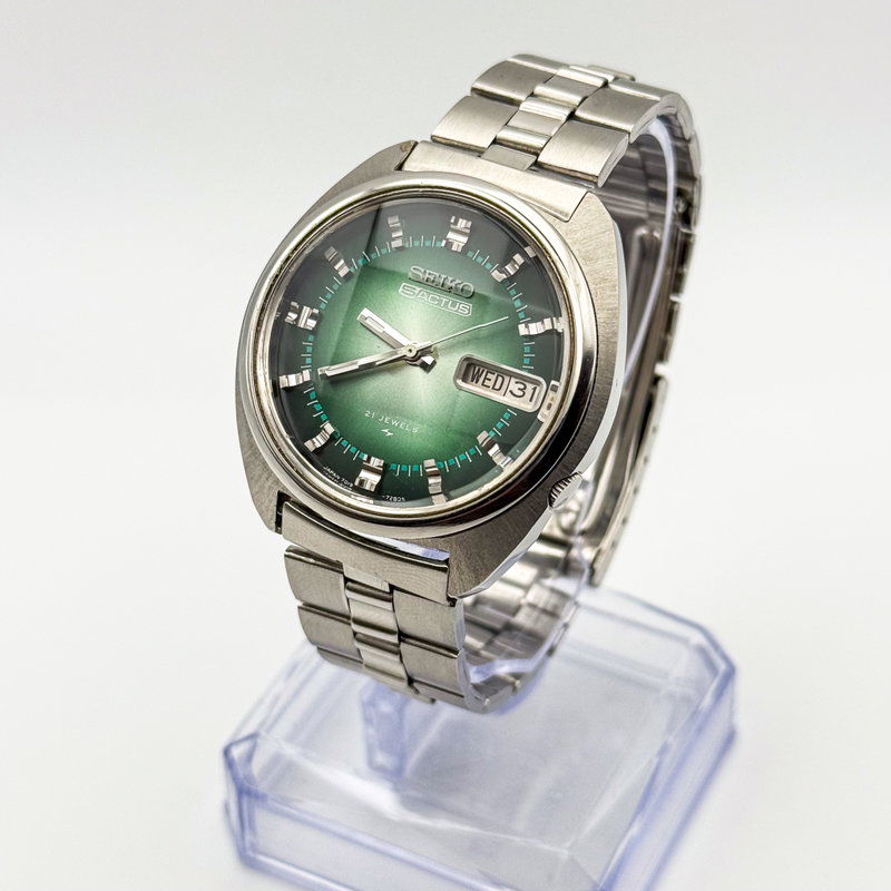 Seiko Seiko - 5 Actus 'Gradient Green Sunburst' 光資 (Kōshi) – Resourceful Light - No reserve price - 7019-7210 - Men - 1973 vintage watch - image 2