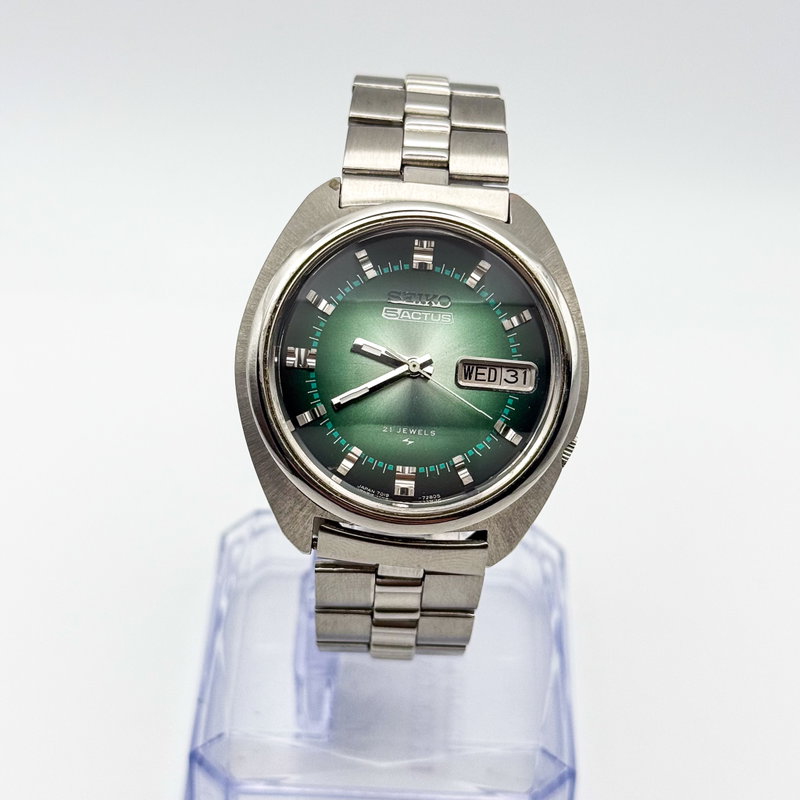 Seiko Seiko - 5 Actus 'Gradient Green Sunburst' 光資 (Kōshi) – Resourceful Light - No reserve price - 7019-7210 - Men - 1973 vintage watch - image 1