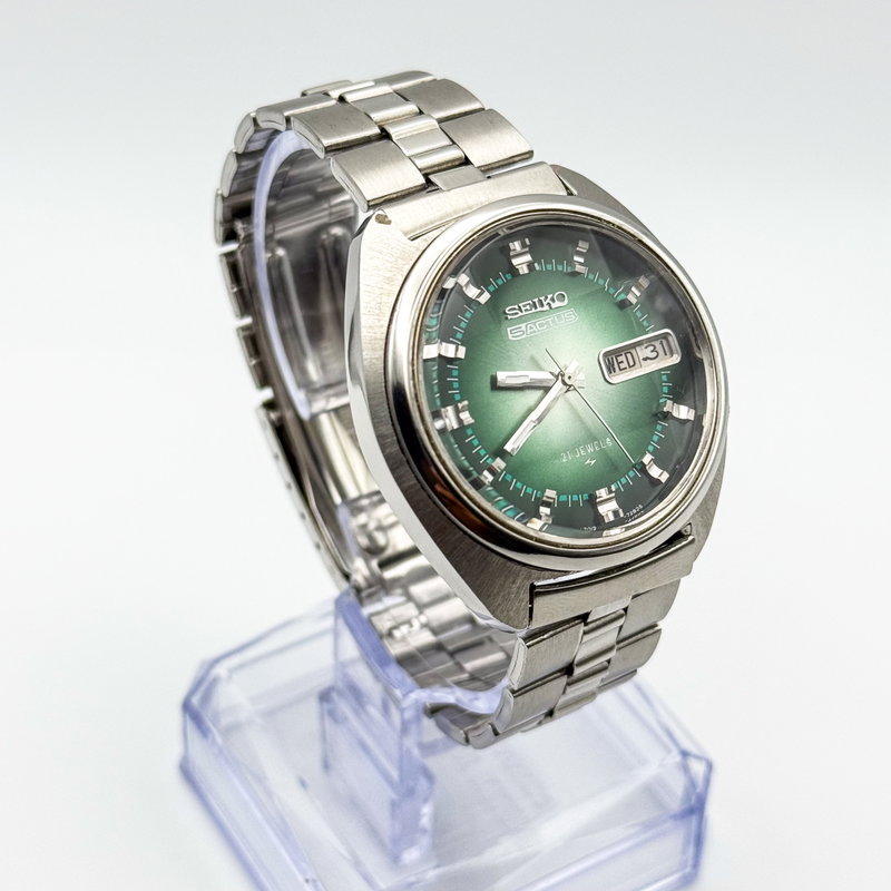 Seiko Seiko - 5 Actus 'Gradient Green Sunburst' 光資 (Kōshi) – Resourceful Light - No reserve price - 7019-7210 - Men - 1973 vintage watch - image 4