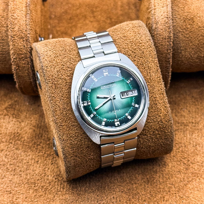 Seiko Seiko - 5 Actus 'Gradient Green Sunburst' 光資 (Kōshi) – Resourceful Light - No reserve price - 7019-7210 - Men - 1973 vintage watch - image 13