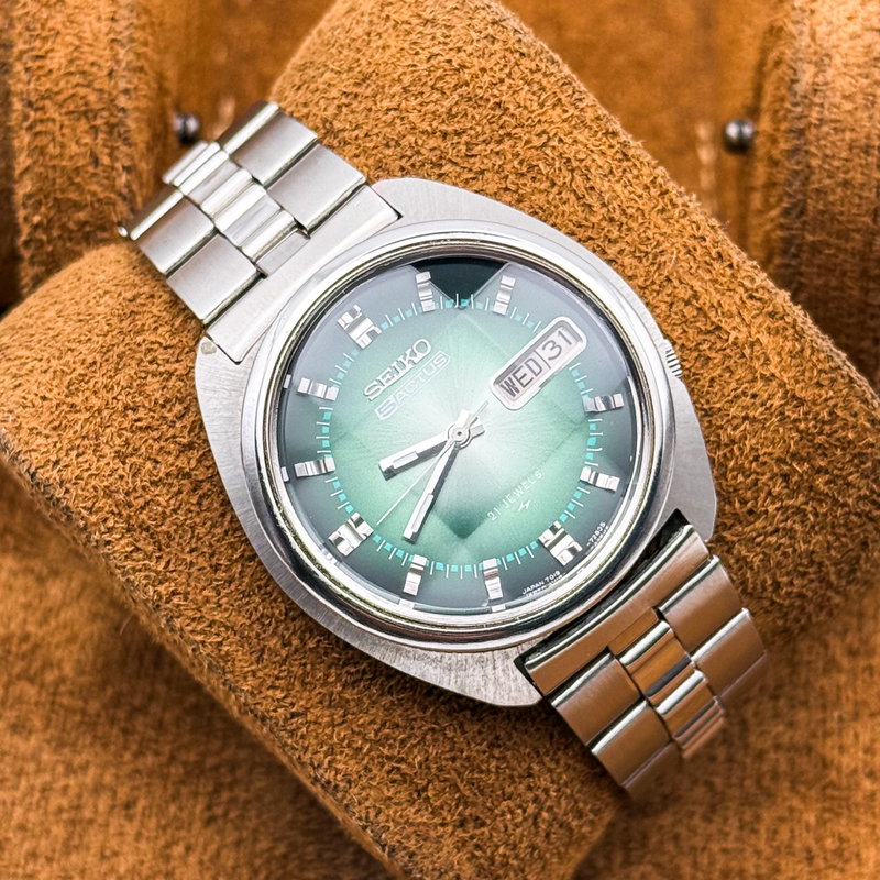 Seiko Seiko - 5 Actus 'Gradient Green Sunburst' 光資 (Kōshi) – Resourceful Light - No reserve price - 7019-7210 - Men - 1973 vintage watch - image 15