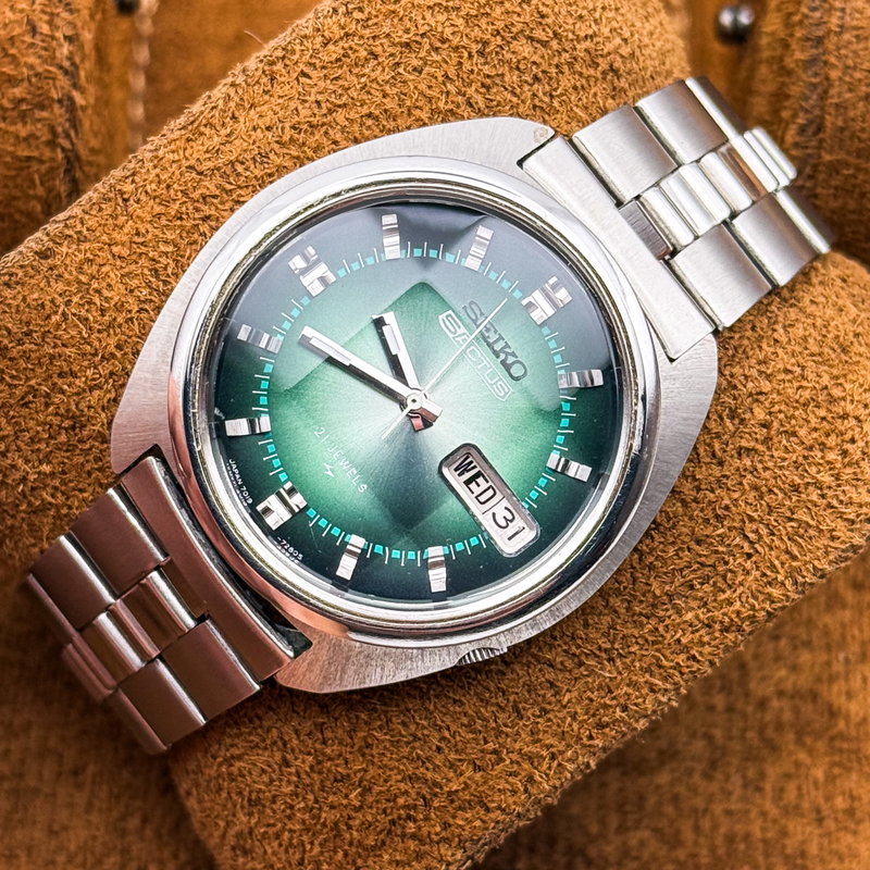 Seiko Seiko - 5 Actus 'Gradient Green Sunburst' 光資 (Kōshi) – Resourceful Light - No reserve price - 7019-7210 - Men - 1973 vintage watch - image 18