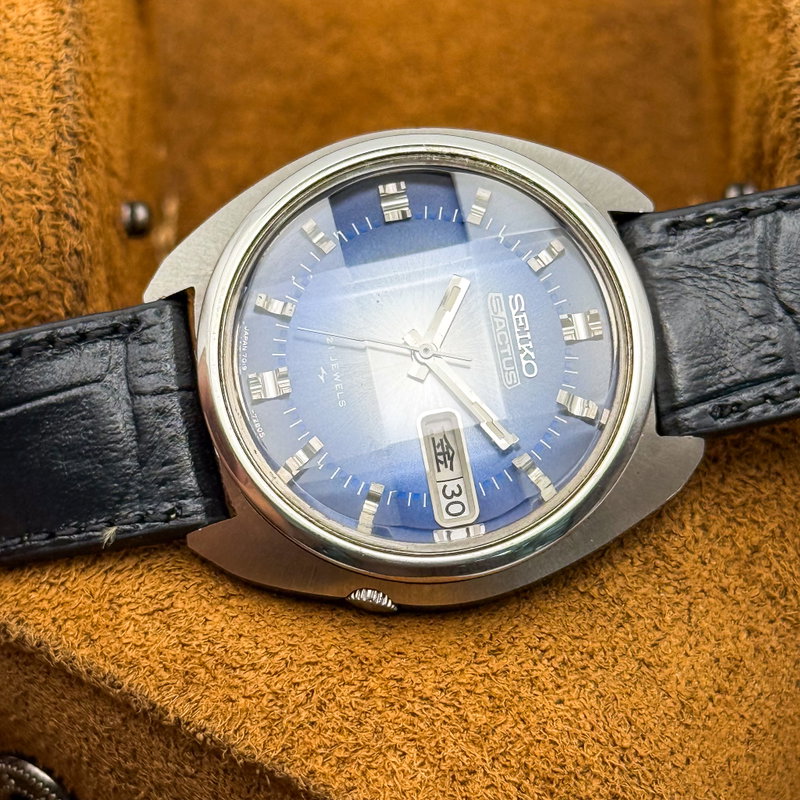 Seiko Seiko - 5 Actus "Gradient Vivid Blue Sunburst" 光宙 (Kōchū) – Cosmic Light - No reserve price - 7019-7290 - Men - 1974 vintage watch - image 20