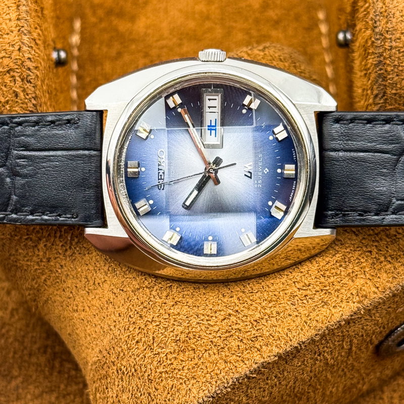 Seiko Seiko - Lord Matic "Gradient Blue Sunburst" 蒼影 (Sōei) – Blue Shadow - No reserve price - 5606-7230 - Men - 1973 vintage watch - image 31