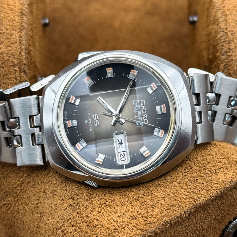 Seiko Seiko - 5 Actus SS "Charcoal Grey Sunburst" 微律 (Biritsu) – Subtle Rhythm - No reserve price - 6106-7590 - Men - 1972 vintage watch - image 28