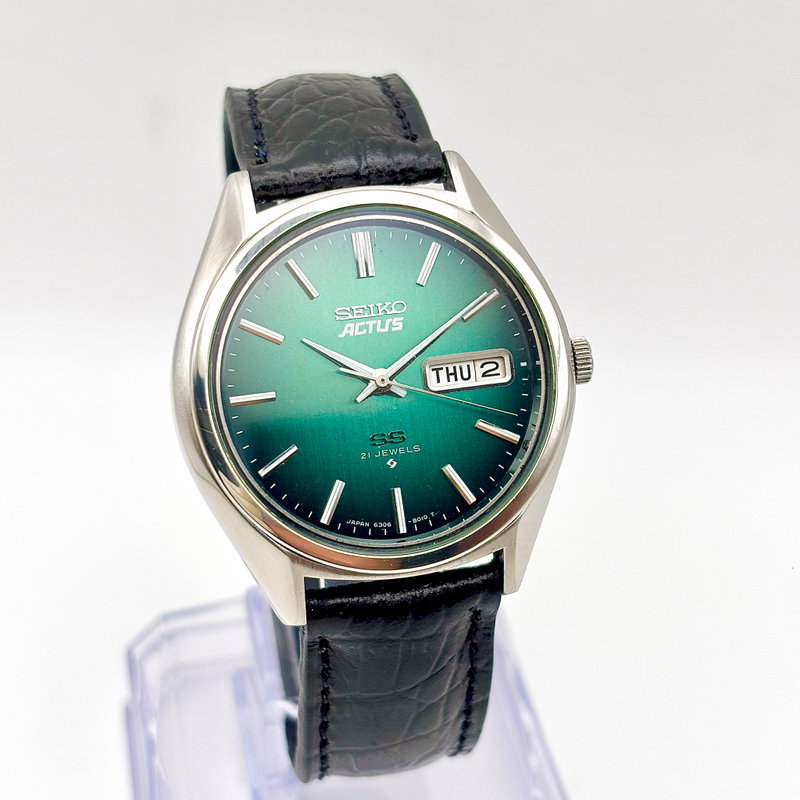 Seiko Seiko - Actus "Vivid Green Sunburst" 悠久 (Yūkyū) – Eternal - No Reserve Price - 6306-8020 - Men - 1976 vintage watch - image 22