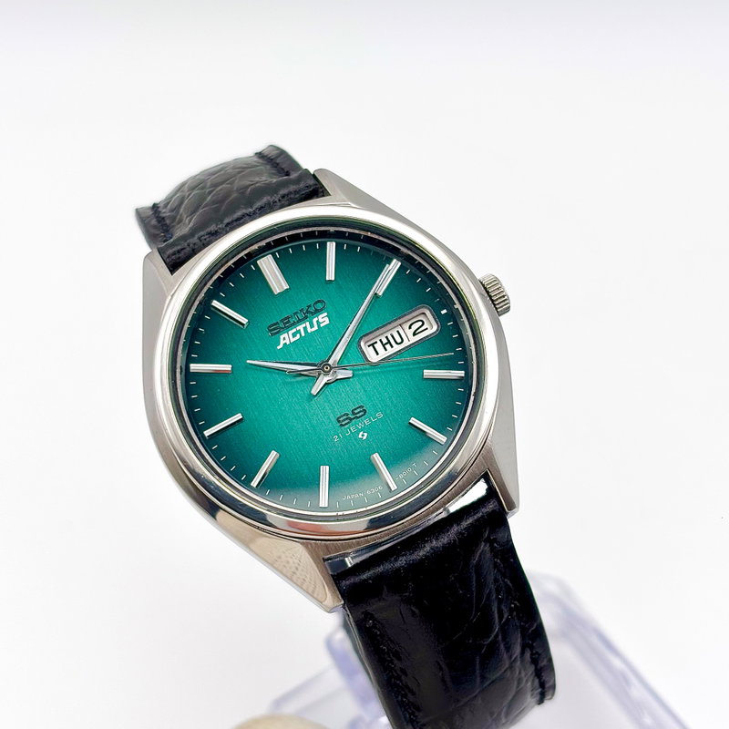 Seiko Seiko - Actus "Vivid Green Sunburst" 悠久 (Yūkyū) – Eternal - No Reserve Price - 6306-8020 - Men - 1976 vintage watch - image 33