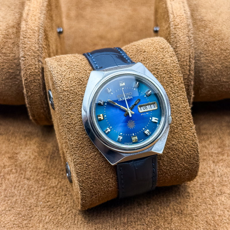 Seiko Seiko - Advan "Gradient Blue Sunburst" 遥音 (Harune) – Distant Sound - No reserve price - 7019-7290 - Men - 1973 vintage watch - image 13