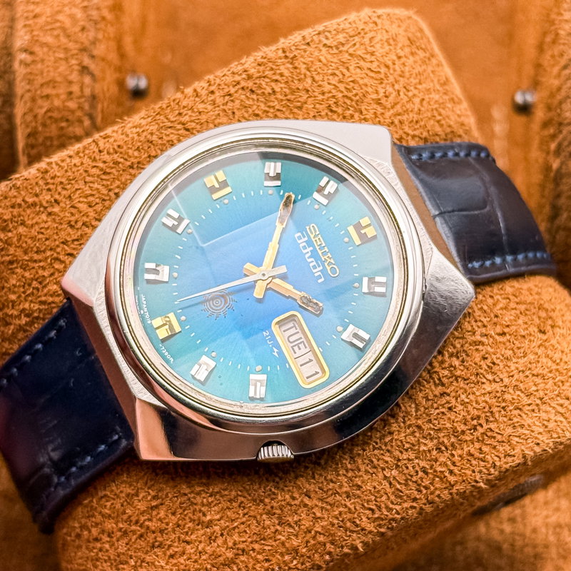Seiko Seiko - Advan "Gradient Blue Sunburst" 遥音 (Harune) – Distant Sound - No reserve price - 7019-7290 - Men - 1973 vintage watch - image 16