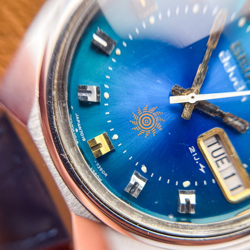 Seiko Seiko - Advan "Gradient Blue Sunburst" 遥音 (Harune) – Distant Sound - No reserve price - 7019-7290 - Men - 1973 vintage watch - image 19