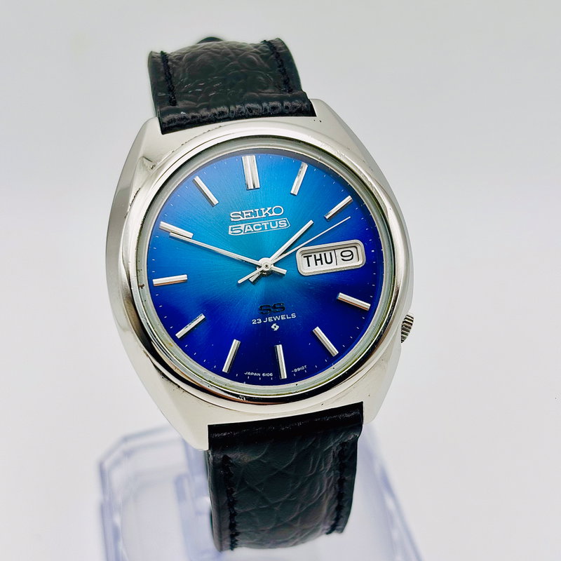Seiko Seiko - Actus "Blue Sunburst" 蒼影 (Sōei) – Blue Shadow - No Reserve Price - 6106-8670 - Men - 1975 vintage watch - image 21